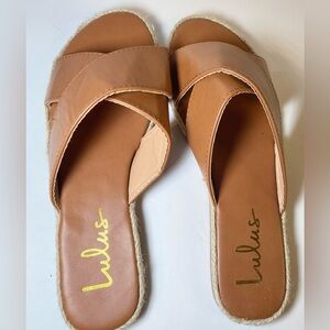 Koren Tan Espadrille Slide‎ Sandals, 7